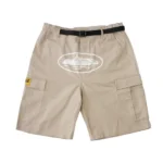 Corteiz Alcatraz Cargo Shorts Beige