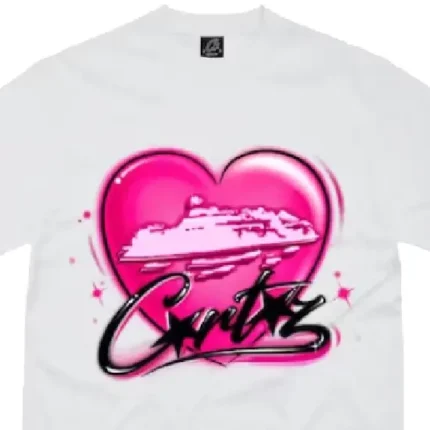 Corteiz Alcatraz Heart T Shirt White 2