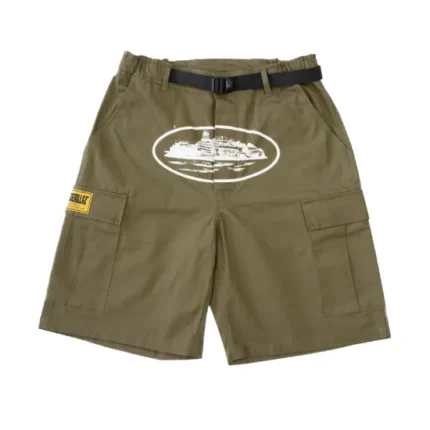 Corteiz Cargo Alcatraz Shorts Vert Kaki (2)