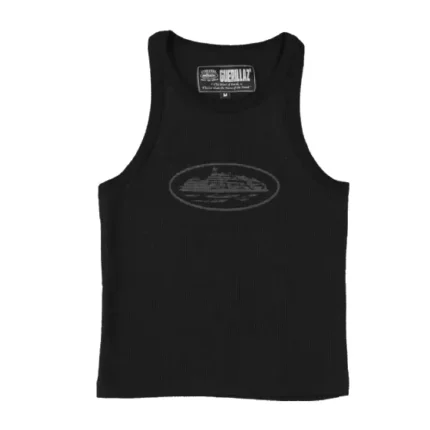 Corteiz Tank Top Guerillaz Women Triple Black